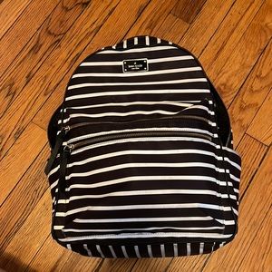 Black and white striped, Kate Spade backpack